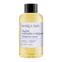 Aceite corporal calmante y relajante 125 ml con fondo transparente