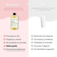 Tabla comparativa del aceite de jojoba contra otros productos