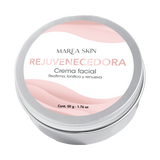 Crema facial rejuvenecedora con fondo transparente