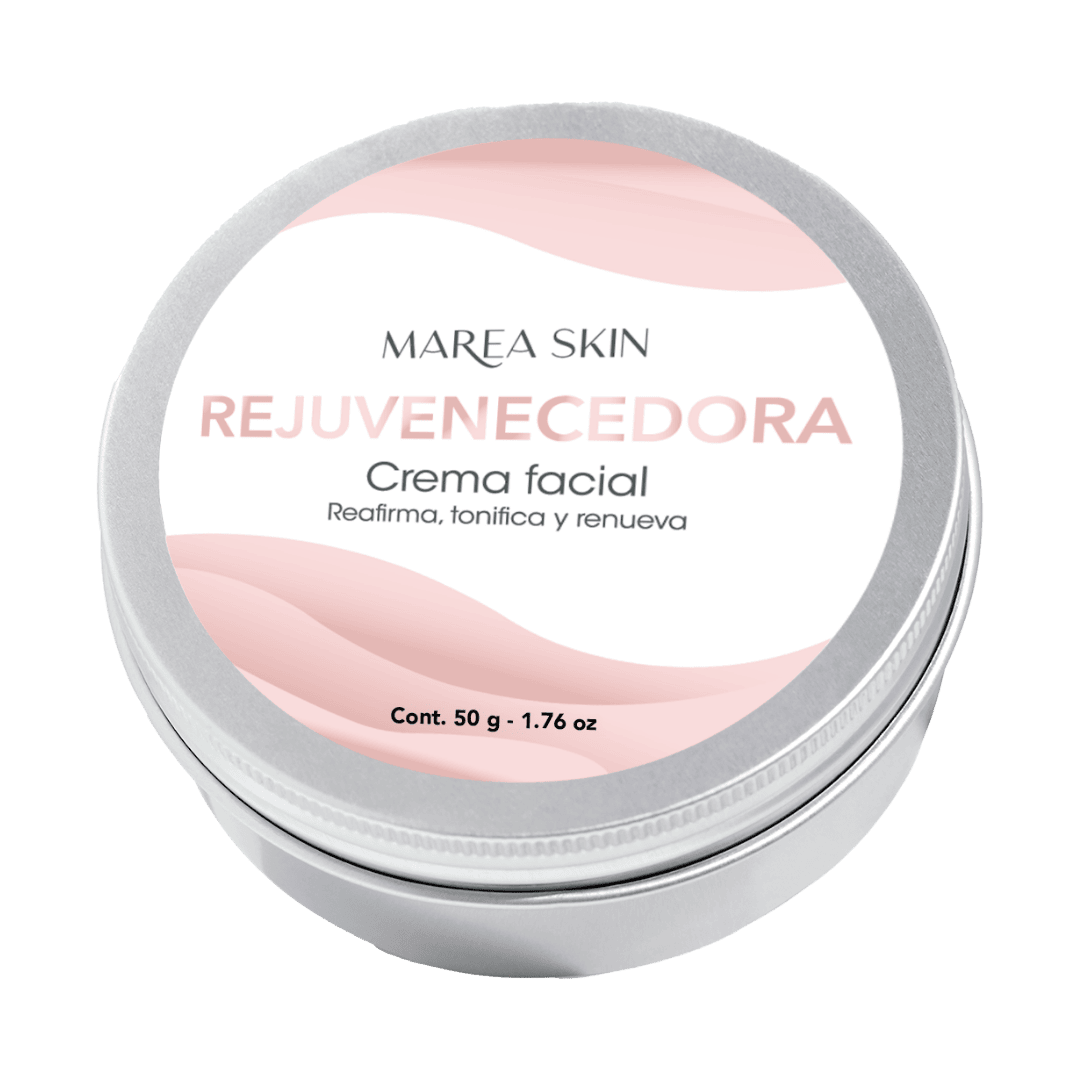 Crema facial rejuvenecedora con fondo transparente