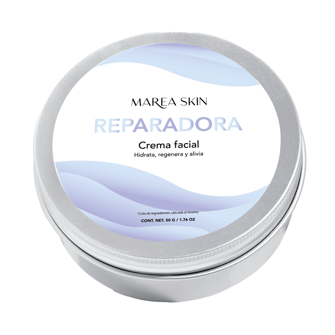 Crema facial reparadora de noche con fondo transparente