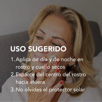 Uso sugerido de la crema facial reparadora