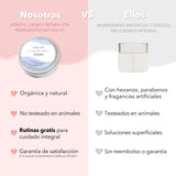 Tabla comparativa de la crema reparadora contra otros productos