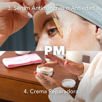 Paso a paso de rutina de noche del kit skincare completo